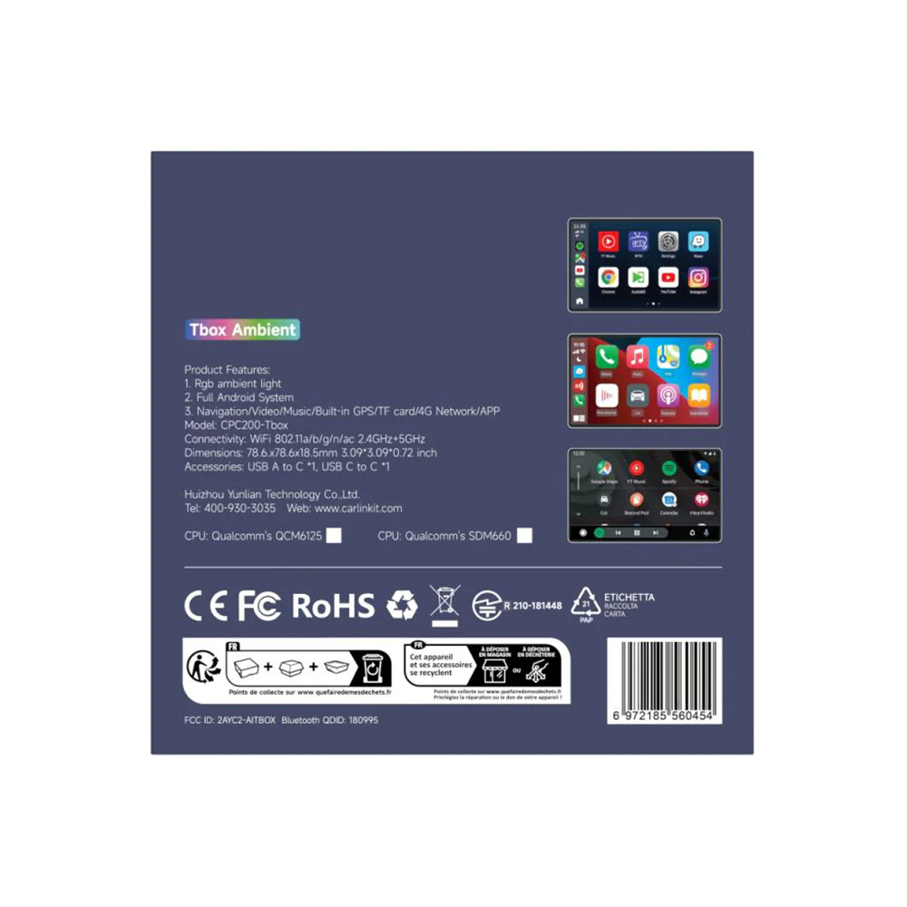 Carlinkit Tbox Max Android 13.0 Wireless CarPlay Multimedia Video Box - Image 10